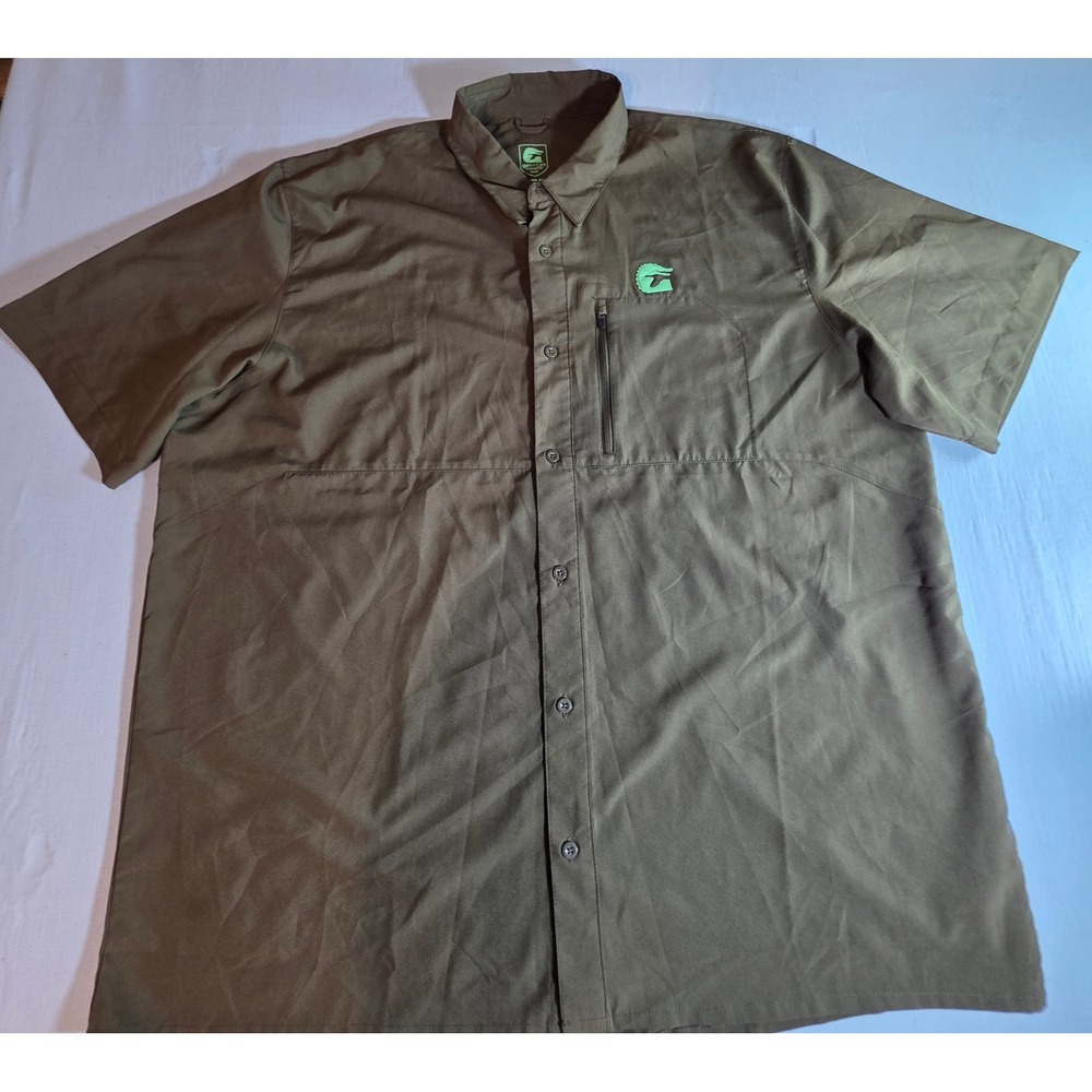 Gator Waders GWGEAR MensXXL Olive Green Hunting Tech Shirt Waterfowl Performance